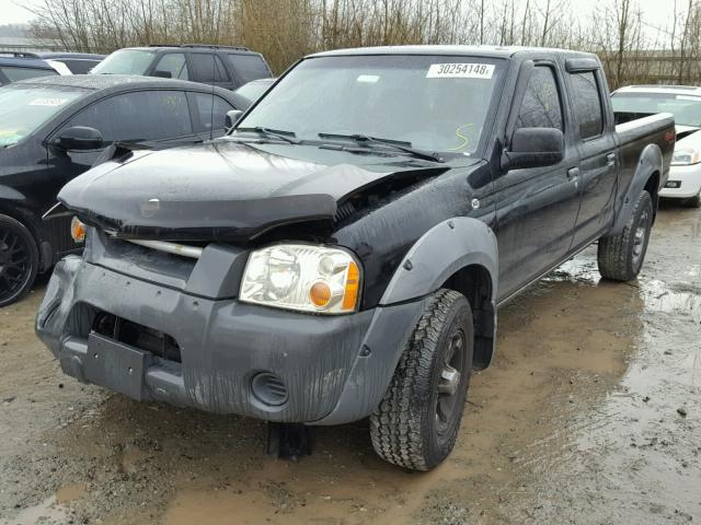 1N6ED29Y22C347309 - 2002 NISSAN FRONTIER C BLACK photo 2