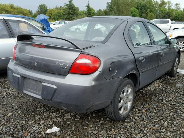 1B3ES56C34D582710 - 2004 DODGE NEON SXT CHARCOAL photo 4