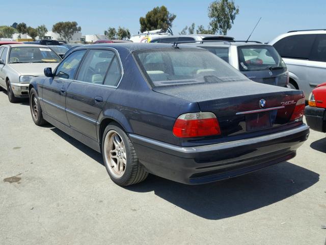 WBAGH83441DP20638 - 2001 BMW 740 IL BLUE photo 3