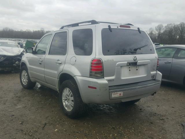 4M2YU56166KJ15665 - 2006 MERCURY MARINER SILVER photo 3