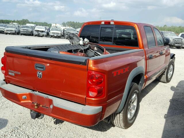 1D7HE78K88S529463 - 2008 DODGE DAKOTA TRX ORANGE photo 4