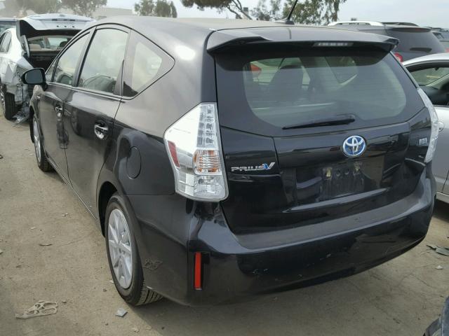 JTDZN3EU1EJ001360 - 2014 TOYOTA PRIUS V BLACK photo 3