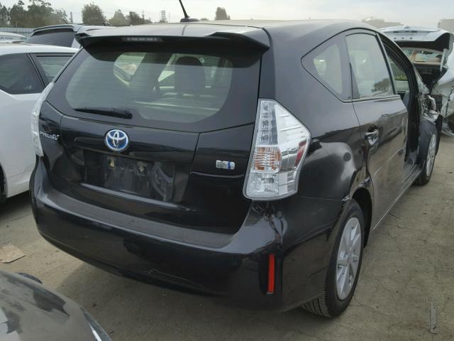 JTDZN3EU1EJ001360 - 2014 TOYOTA PRIUS V BLACK photo 4