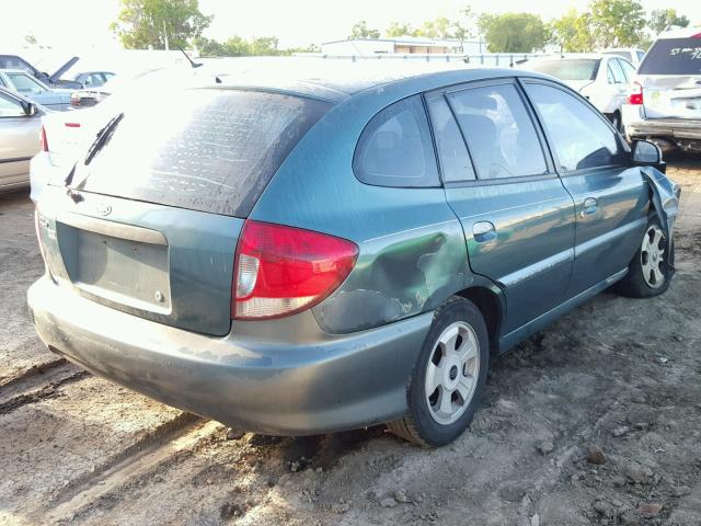 KNADC165936156893 - 2003 KIA RIO CINCO GREEN photo 4