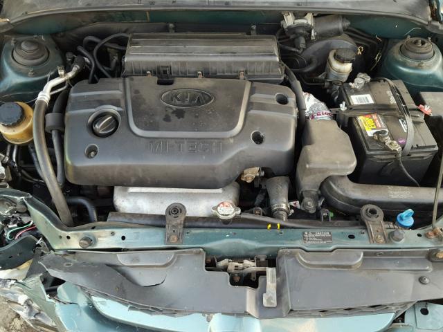 KNADC165936156893 - 2003 KIA RIO CINCO GREEN photo 7