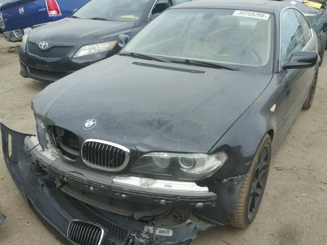 WBABD33474JY98381 - 2004 BMW 325 CI BLACK photo 2