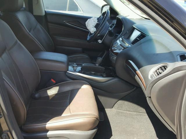 5N1AL0MMXEC529594 - 2014 INFINITI QX60 BLACK photo 5