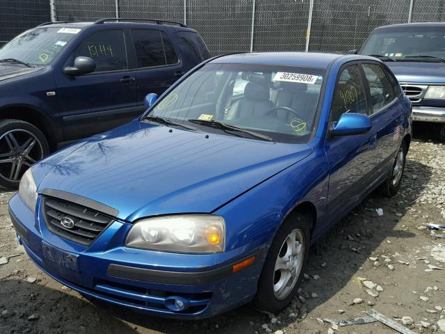 KMHDN56D36U196118 - 2006 HYUNDAI ELANTRA GL BLUE photo 2