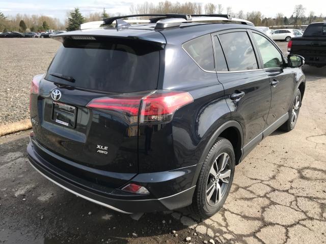 JTMRFREVXHD203724 - 2017 TOYOTA RAV4 XLE BLUE photo 4