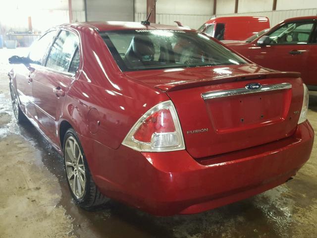 3FAHP08Z79R218537 - 2009 FORD FUSION SEL RED photo 3