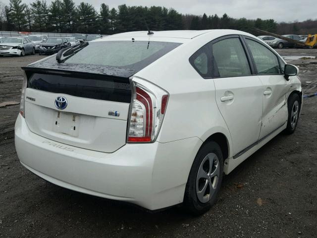 JTDKN3DU0C5453860 - 2012 TOYOTA PRIUS WHITE photo 4