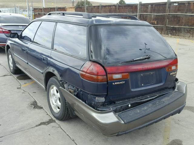 4S3BG6856V7609521 - 1997 SUBARU LEGACY OUT BLUE photo 3