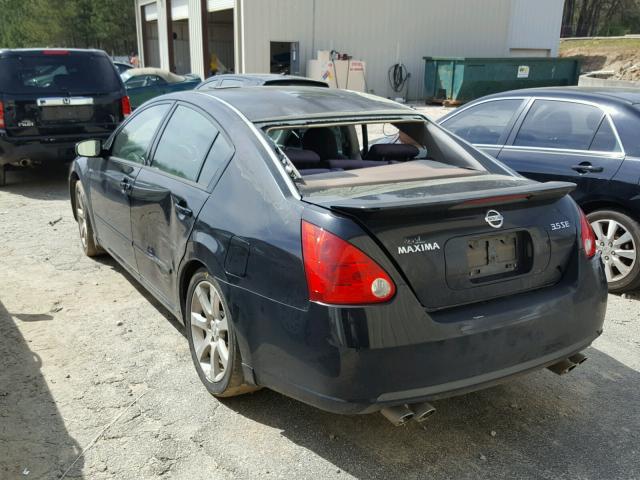 1N4BA41E28C821866 - 2008 NISSAN MAXIMA SE BLACK photo 3