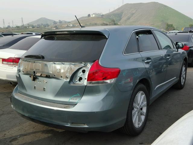 4T3ZA3BB2CU059409 - 2012 TOYOTA VENZA LE TURQUOISE photo 4