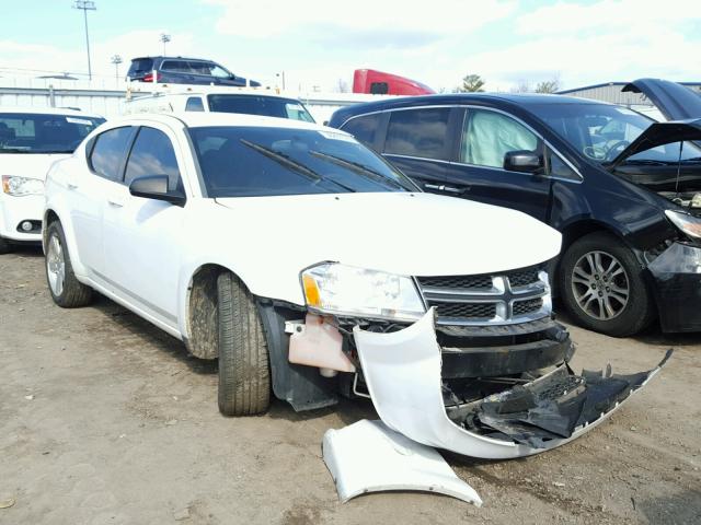 1C3CDZAB1DN551766 - 2013 DODGE AVENGER SE WHITE photo 1