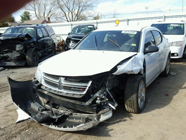 1C3CDZAB1DN551766 - 2013 DODGE AVENGER SE WHITE photo 2