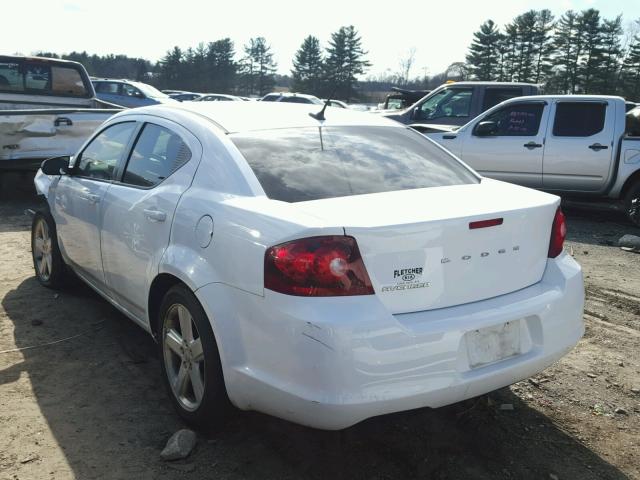 1C3CDZAB1DN551766 - 2013 DODGE AVENGER SE WHITE photo 3