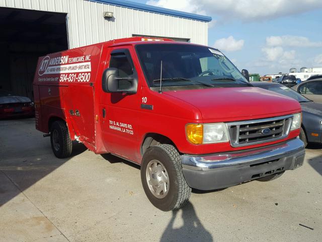 1FDSE35L86DB20897 - 2006 FORD ECONOLINE RED photo 1