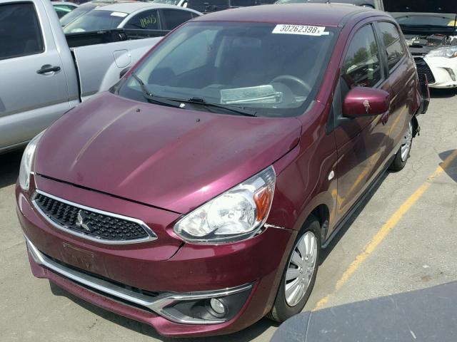 ML32A3HJXHH001824 - 2017 MITSUBISHI MIRAGE ES MAROON photo 2