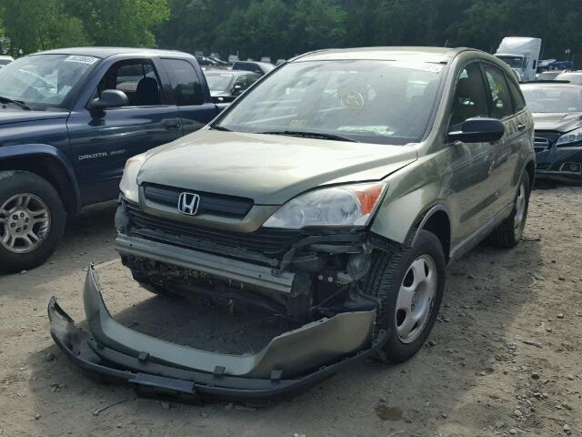 5J6RE48328L048862 - 2008 HONDA CR-V LX GREEN photo 2