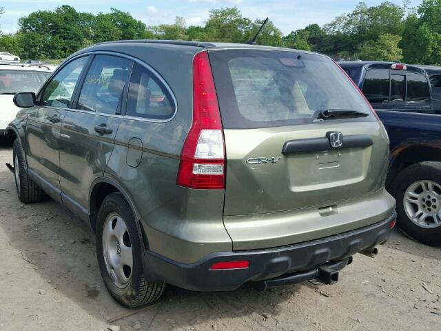 5J6RE48328L048862 - 2008 HONDA CR-V LX GREEN photo 3