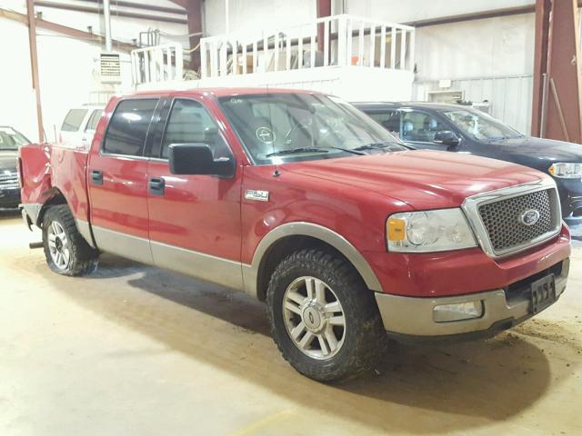 1FTPW12534KB85165 - 2004 FORD F150 2WD RED photo 1