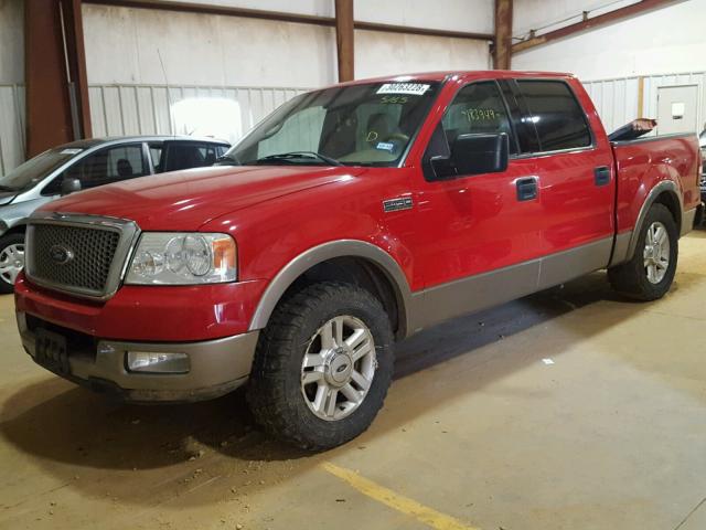 1FTPW12534KB85165 - 2004 FORD F150 2WD RED photo 2