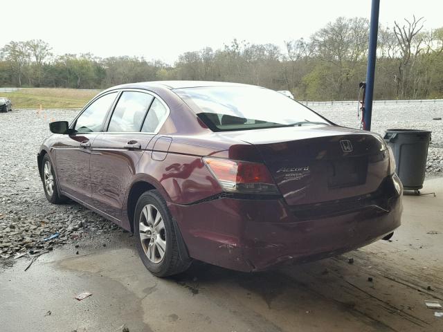 1HGCP2F49AA150393 - 2010 HONDA ACCORD LXP BURGUNDY photo 3