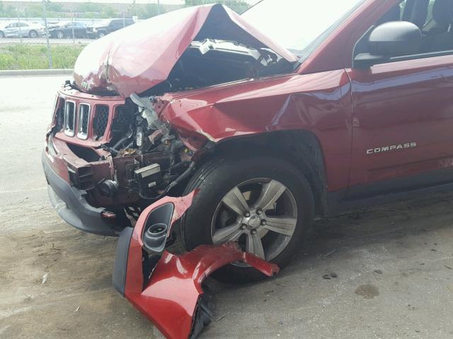 1C4NJDBB7FD130576 - 2015 JEEP COMPASS SP RED photo 9