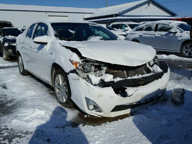 4T1BD1FK3EU102240 - 2014 TOYOTA CAMRY HYBR WHITE photo 1