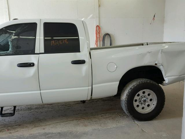 3D7KS28C36G286322 - 2006 DODGE RAM 2500 S WHITE photo 9