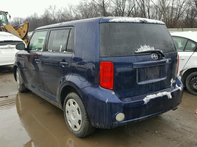 JTLKE50E981033804 - 2008 SCION XB BLUE photo 3