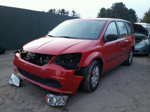 2C4RDGBG5ER453154 - 2014 DODGE GRAND CARA RED photo 2