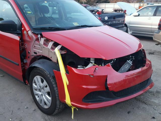 2C4RDGBG5ER453154 - 2014 DODGE GRAND CARA RED photo 9