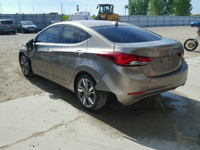 5NPDH4AE9EH459159 - 2014 HYUNDAI ELANTRA SE TAN photo 3