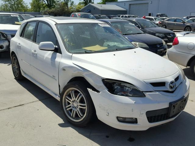 JM1BK344681777306 - 2008 MAZDA 3 HATCHBAC WHITE photo 1