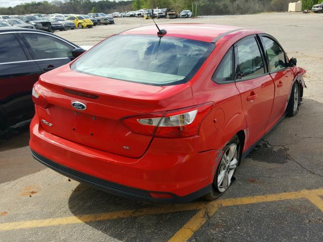 1FADP3F24EL382441 - 2014 FORD FOCUS SE RED photo 4