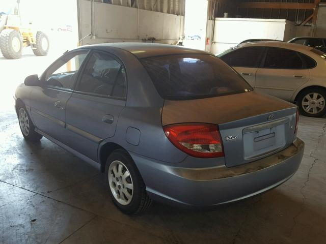 KNADC125946323342 - 2004 KIA RIO BLUE photo 3