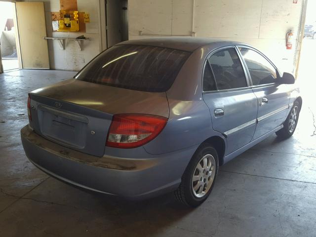 KNADC125946323342 - 2004 KIA RIO BLUE photo 4