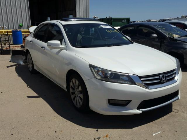 1HGCR2F8XEA019718 - 2014 HONDA ACCORD EXL WHITE photo 1