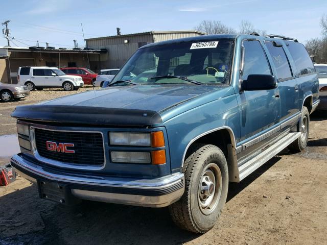 1GKGC26N4SJ738258 - 1995 GMC SUBURBAN C GREEN photo 2