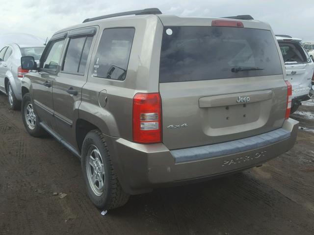 1J8FF28W77D369348 - 2007 JEEP PATRIOT SP GOLD photo 3