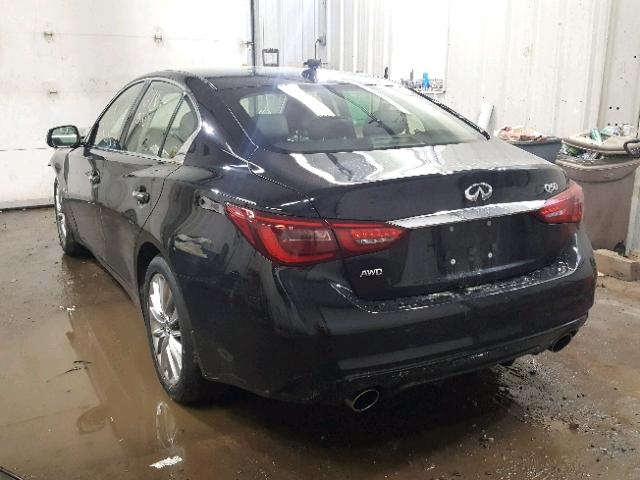 JN1EV7AR7JM443255 - 2018 INFINITI Q50 LUXE BLACK photo 3