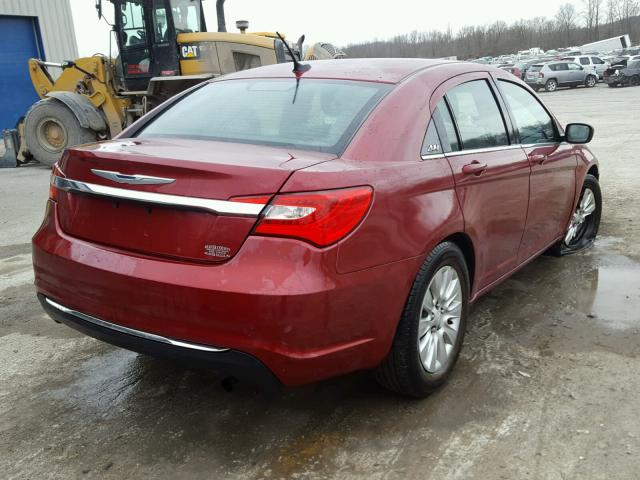 1C3CCBAB9EN124556 - 2014 CHRYSLER 200 LX RED photo 4