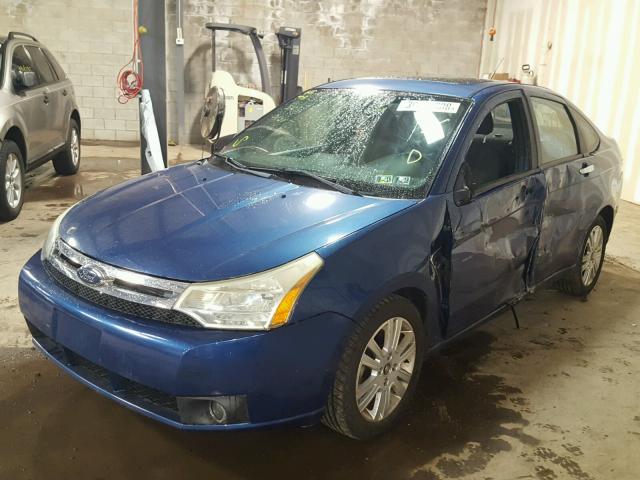 1FAHP35N38W248875 - 2008 FORD FOCUS SE BLUE photo 2