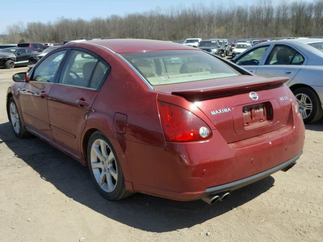 1N4BA41E57C849580 - 2007 NISSAN MAXIMA SE MAROON photo 3