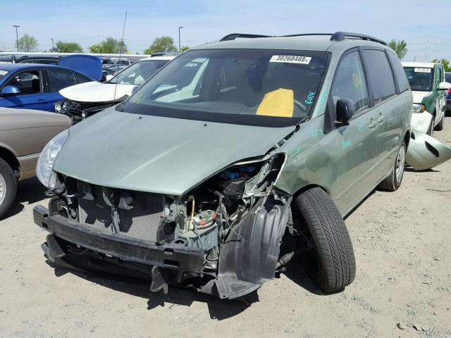 5TDZA23C76S578768 - 2006 TOYOTA SIENNA CE GREEN photo 2