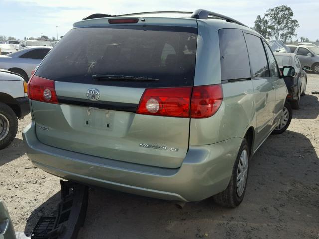 5TDZA23C76S578768 - 2006 TOYOTA SIENNA CE GREEN photo 4