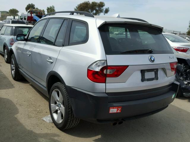 WBXPA93425WD04326 - 2005 BMW X3 3.0I SILVER photo 3