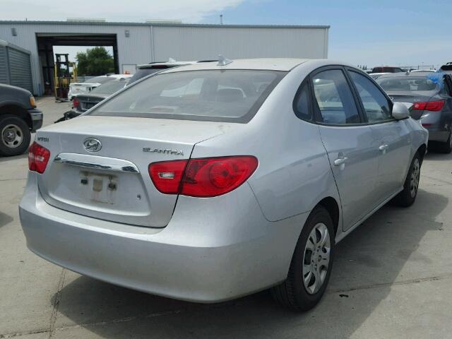 KMHDU4AD7AU835551 - 2010 HYUNDAI ELANTRA BL SILVER photo 4